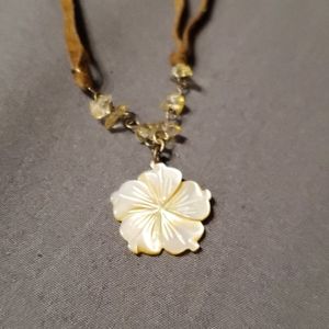 Flower Necklace and Earrings Set